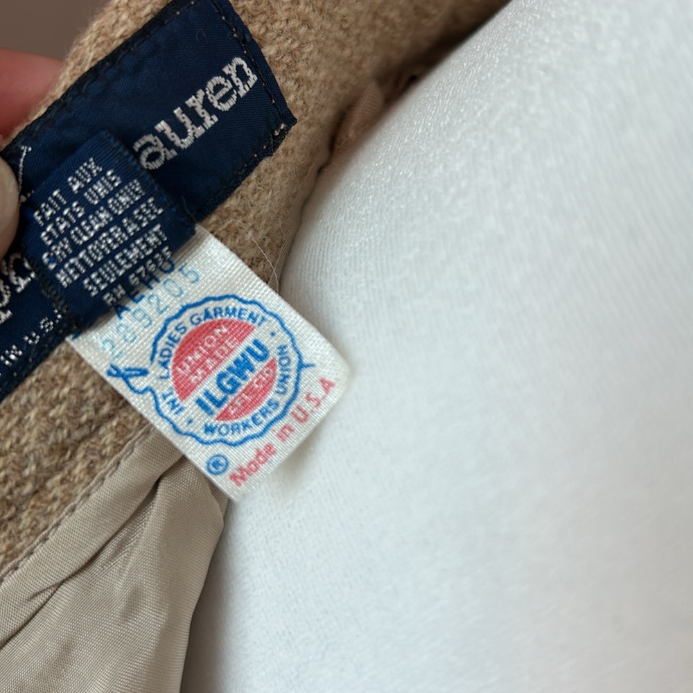 Vintage Ralph Lauren Blue Label 100% Wool Skirt (ILGWU) Made In USA Tag Size 6 - Picture 11 of 13